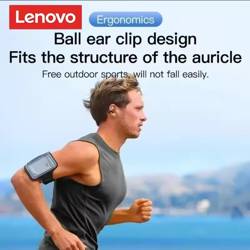 Écouteurs Bluetooth Lenovo T75 – Conduction Osseuse, Bluetooth 5.3, HiFi, IPX5, 240h Veille |