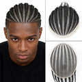 Toupet Homme Cheveux Naturels BZFM – Full Lace, Tresses Cornrow, 98% Cheveux Humains Indiens