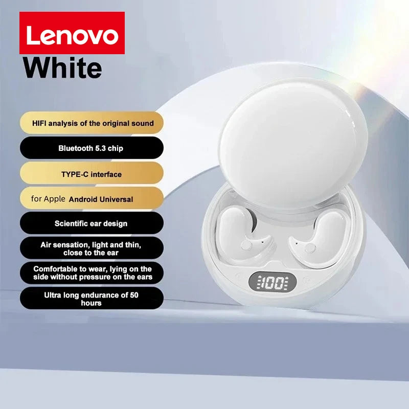 Écouteurs Bluetooth Lenovo Y36 Mini TWS – Sans Fil, Réduction de Bruit Active, Waterproof IPX5