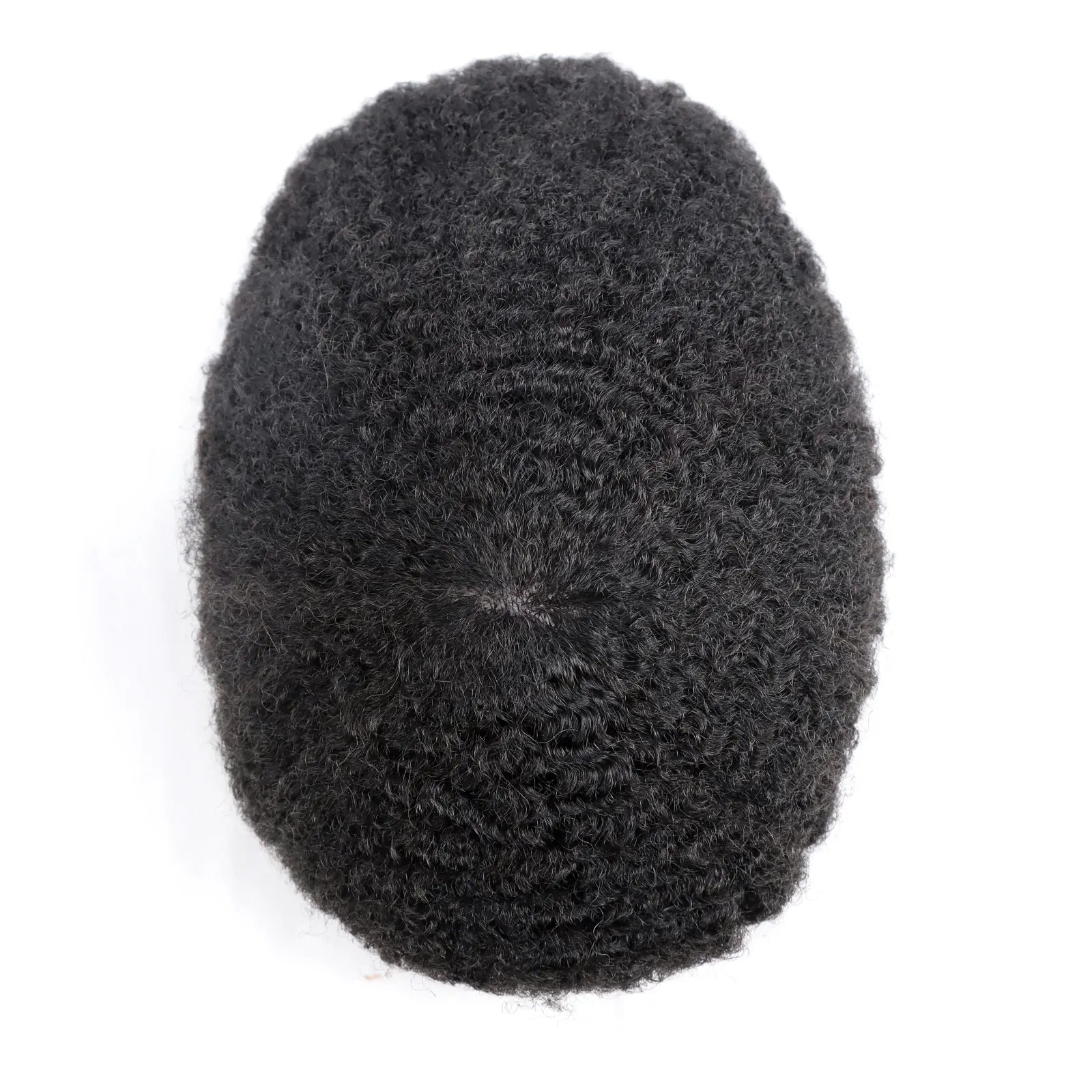 Toupet Homme Afro Curly BZFM – Full PU Base, Cheveux Naturels Remy, Densité 120%, 6/8/10/12mm