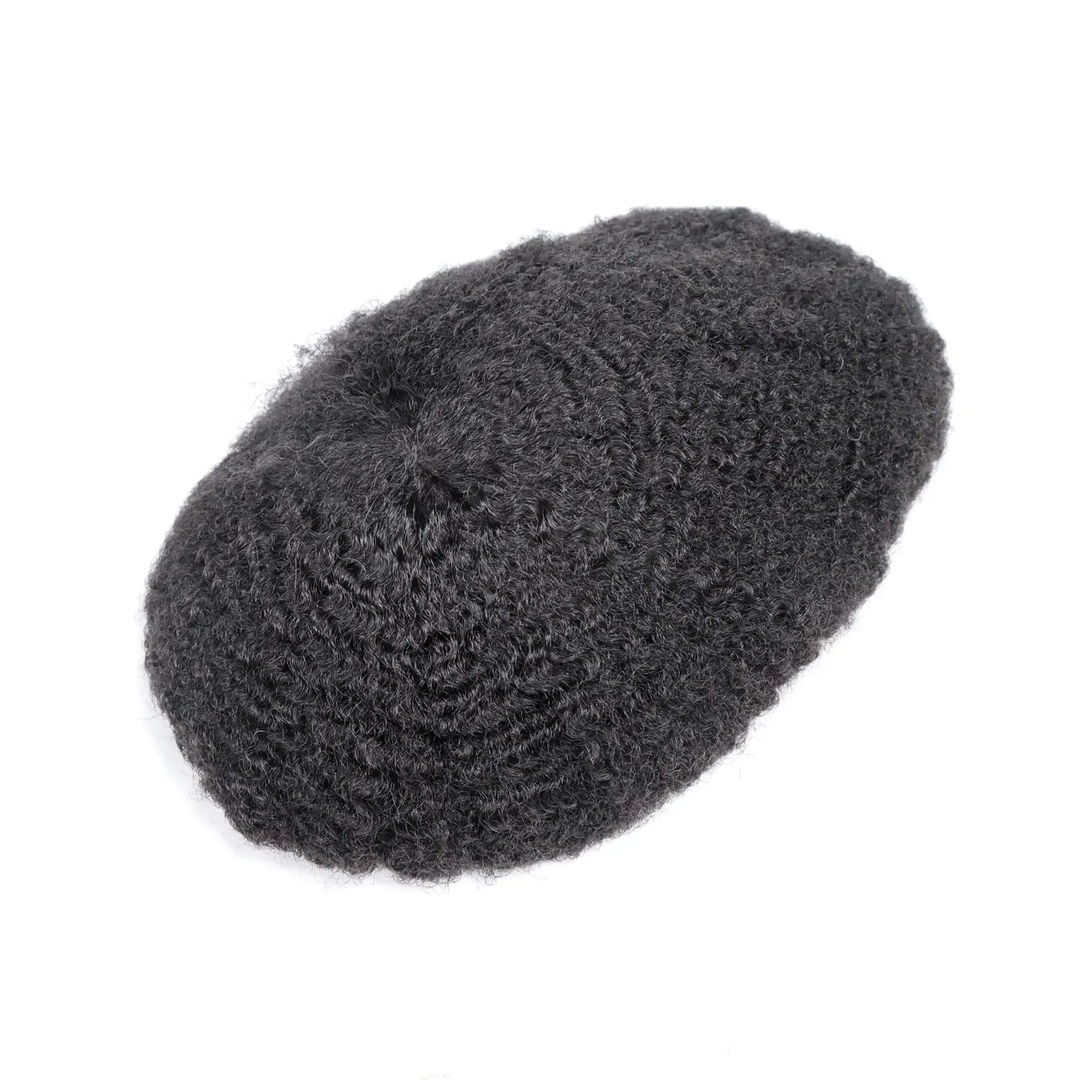 Toupet Homme Afro Curly BZFM – Full PU Base, Cheveux Naturels Remy, Densité 120%, 6/8/10/12mm