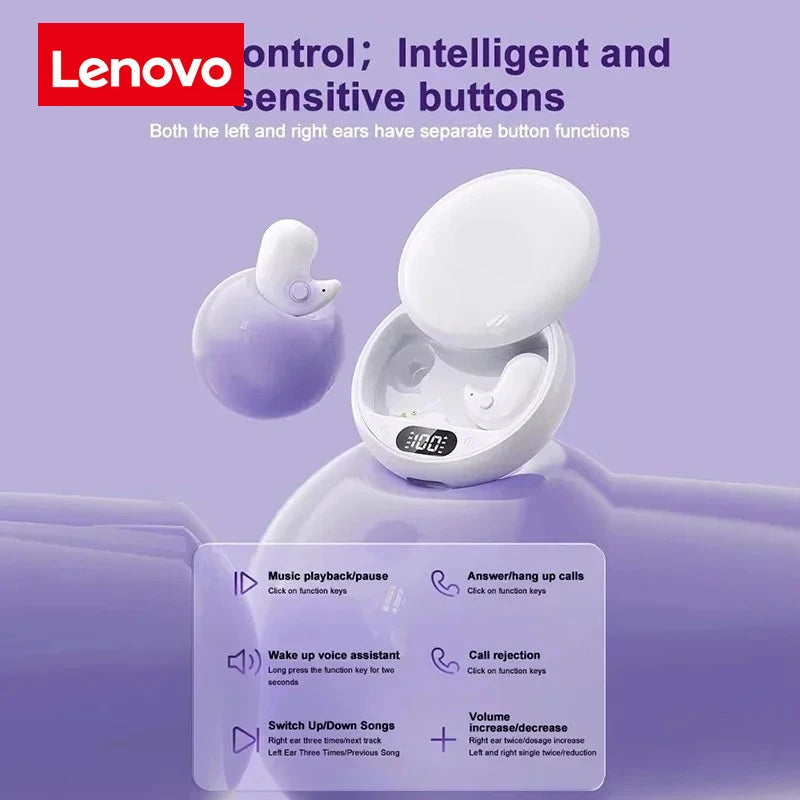 Écouteurs Bluetooth Lenovo Y36 Mini TWS – Sans Fil, Réduction de Bruit Active, Waterproof IPX5