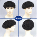 Toupet Homme Afro Curly BZFM – Full PU Base, Cheveux Naturels Remy, Densité 120%, 6/8/10/12mm