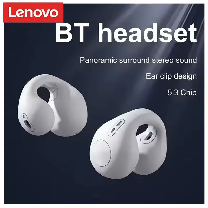 Écouteurs Bluetooth Lenovo T75 – Conduction Osseuse, Bluetooth 5.3, HiFi, IPX5, 240h Veille |